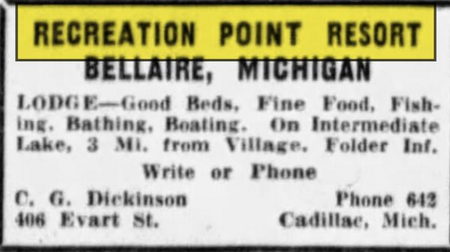Recreation Point Resort - June 1950 Ad